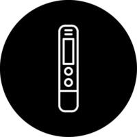 pH Meter Acidity Measurement Tool Line Circle Inverted vector