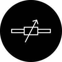 Variable Resistor Design Line Circle Inverted vector
