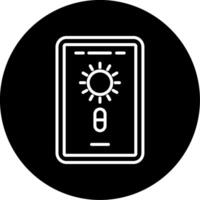 Ambient Sensor Environmental Monitoring Line Circle Inverted vector