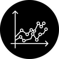 Line Chart Trend Graph Line Circle Inverted vector