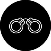 Handcuffs Restraint Tools Line Circle Inverted vector