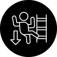 Fall From Stairs Stairs Accident Risk Line Circle Inverted vector