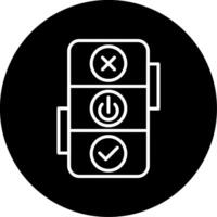Smart House Key Digital Access Tool Line Circle Inverted vector