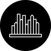 Bar Chart Graphing Line Circle Inverted vector