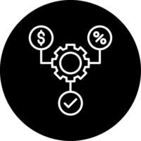 Cash Management Strategy Line Circle Inverted vector