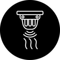 Fire Detector Flame Detection Device Line Circle Inverted vector