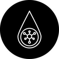 Drop Chemical Measurement Line Circle Inverted vector