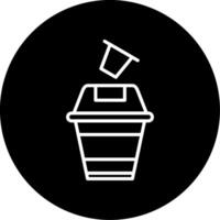 Recycling Environmental Action Line Circle Inverted vector