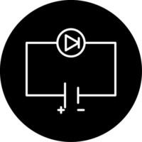 Diode Electrical Component Line Circle Inverted vector