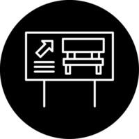 Rest Area Rest Stop Line Circle Inverted vector
