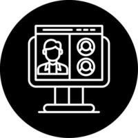 Webinar Live Online Presentation Line Circle Inverted vector