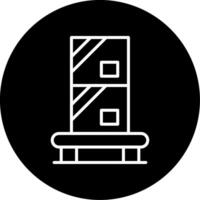Box Label Product Tag Line Circle Inverted vector