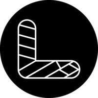 Sling Arm Support Line Circle Inverted vector