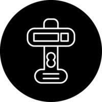 Barcode Scanner Code Scanning Device Line Circle Inverted vector