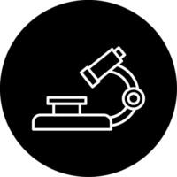 Microscope Magnifying Tool Line Circle Inverted vector