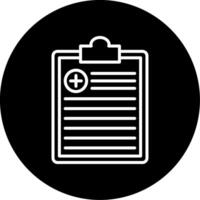 Medical Report Health Summary Line Circle Inverted vector
