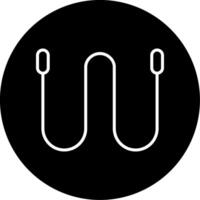 Jumping Rope Fitness Tool Line Circle Inverted vector