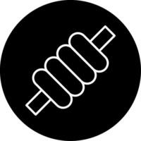 Heating Element Design Line Circle Inverted vector