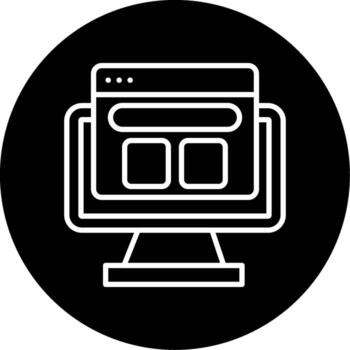 Front-End Design Process Line Circle Inverted vector