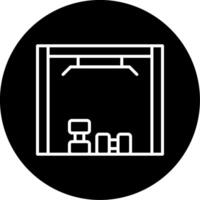 Bar Workout Station Line Circle Inverted vector