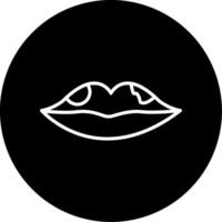 Dry Lips Chapped Lips Line Circle Inverted vector