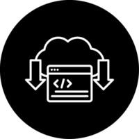 Edge Computing Concept Line Circle Inverted vector