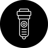 Flashlight Portable Light Line Circle Inverted vector