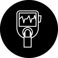 Pulse Oximeter Blood Oxygen Measurement Line Circle Inverted vector