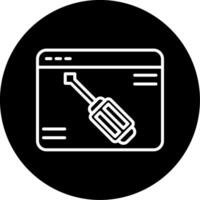 Web Page Fixing Line Circle Inverted vector