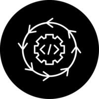 Development Cycle Stages Line Circle Inverted vector