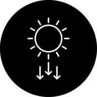 Sun Rays Solar Radiation Line Circle Inverted vector