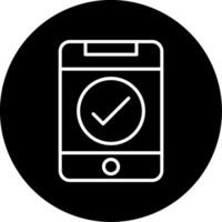 Transaction Confirmation Done Line Circle Inverted vector