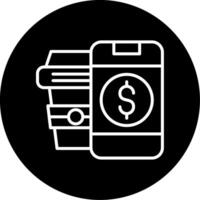 Coffee Payment Coffee Purchase Line Circle Inverted vector