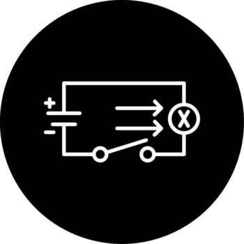 Lamp Circuit Design Line Circle Inverted vector