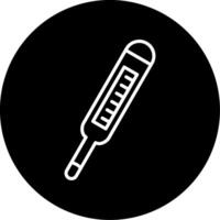 Thermometer Temperature Reader Line Circle Inverted vector