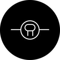 Buzzer Sound Indicator Line Circle Inverted vector