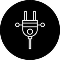 Smart Plug Automated Electrical Outlet Line Circle Inverted vector
