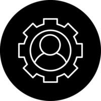 User Role Settings Line Circle Inverted vector