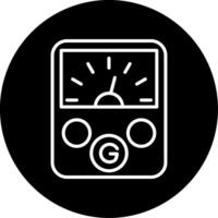 Galvanometer Measuring Device Line Circle Inverted vector