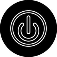 Power Button Activation Switch Line Circle Inverted vector