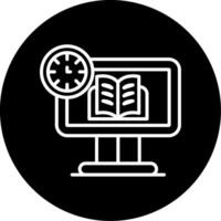 Online Education Web-based Learning Line Circle Inverted vector