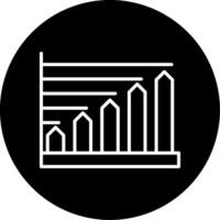 Bar Chart Display Line Circle Inverted vector
