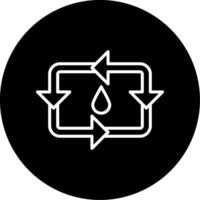 Water Recycling Sustainable Use Line Circle Inverted vector