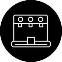 Coffee Maker Brewing Device Line Circle Inverted vector