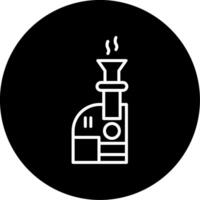 Vaporizer Medicinal Inhalation Line Circle Inverted vector