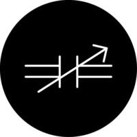 Variable Capacitor Design Line Circle Inverted vector