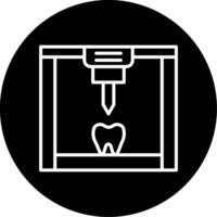 3D Printer Machine Line Circle Inverted vector