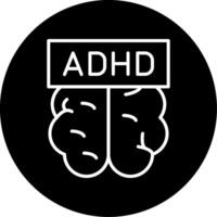Adhd trait Line Circle Inverted vector