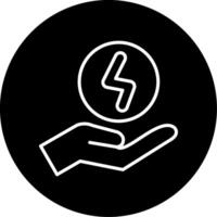 Save Energy Practices Line Circle Inverted vector
