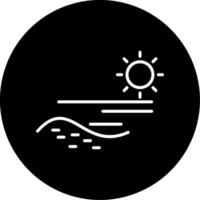 Beach Seaside Recreation Area Line Circle Inverted vector